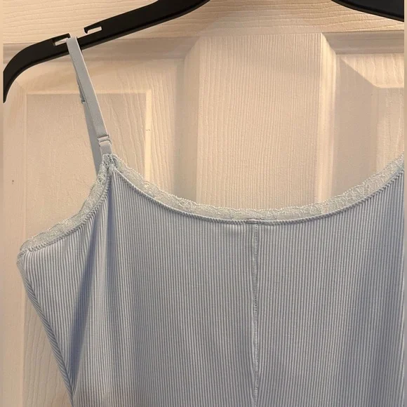 Skims Soft Lounge Lace Onesie in Celeste size Large - Picture 8 of 11